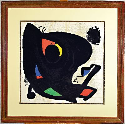 26976856k - Nach Joan Miro, 1893-1983, Farblithographie,Plakat zur Ausstellung ´L´Oeuvre Graphique´ ...