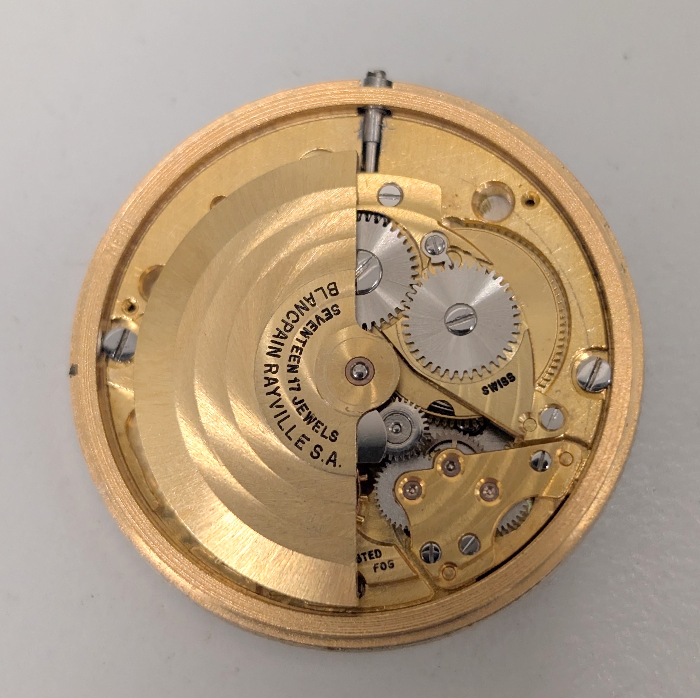 Detail h: BLANCPAIN Armbanduhr in GG 750/000, Schweiz um 1970, Automatik, Monocoque-Geh., goldfarb. Zifferbl. m. aufges. gold. Std.-Ind. fl., gold. Zeiger, ...