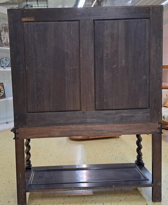 26977194d - Stollenschrank, China, Mitte 20. Jh., Kabinett außen mit schwarzem Lack und ...