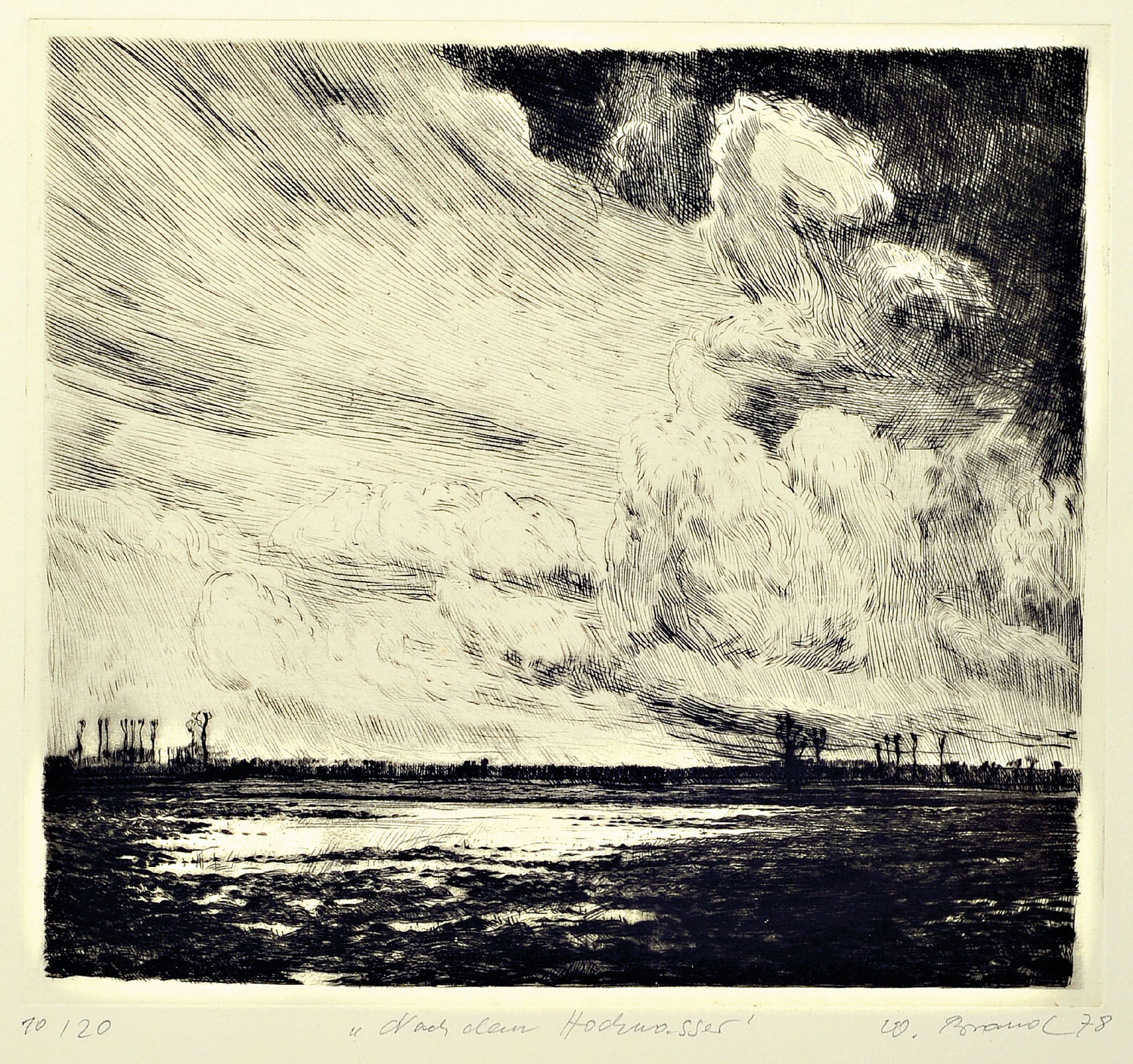 Detail c: Werner Brand, 1933 Löbau-2021 Hochstadt/Pfalz, 3 Radierungen: Woogbach, Farbradierung, sign. und bez. e.a., ca. 27x19cm, PP, u.Gl., R. ca. 70x50cm; ...