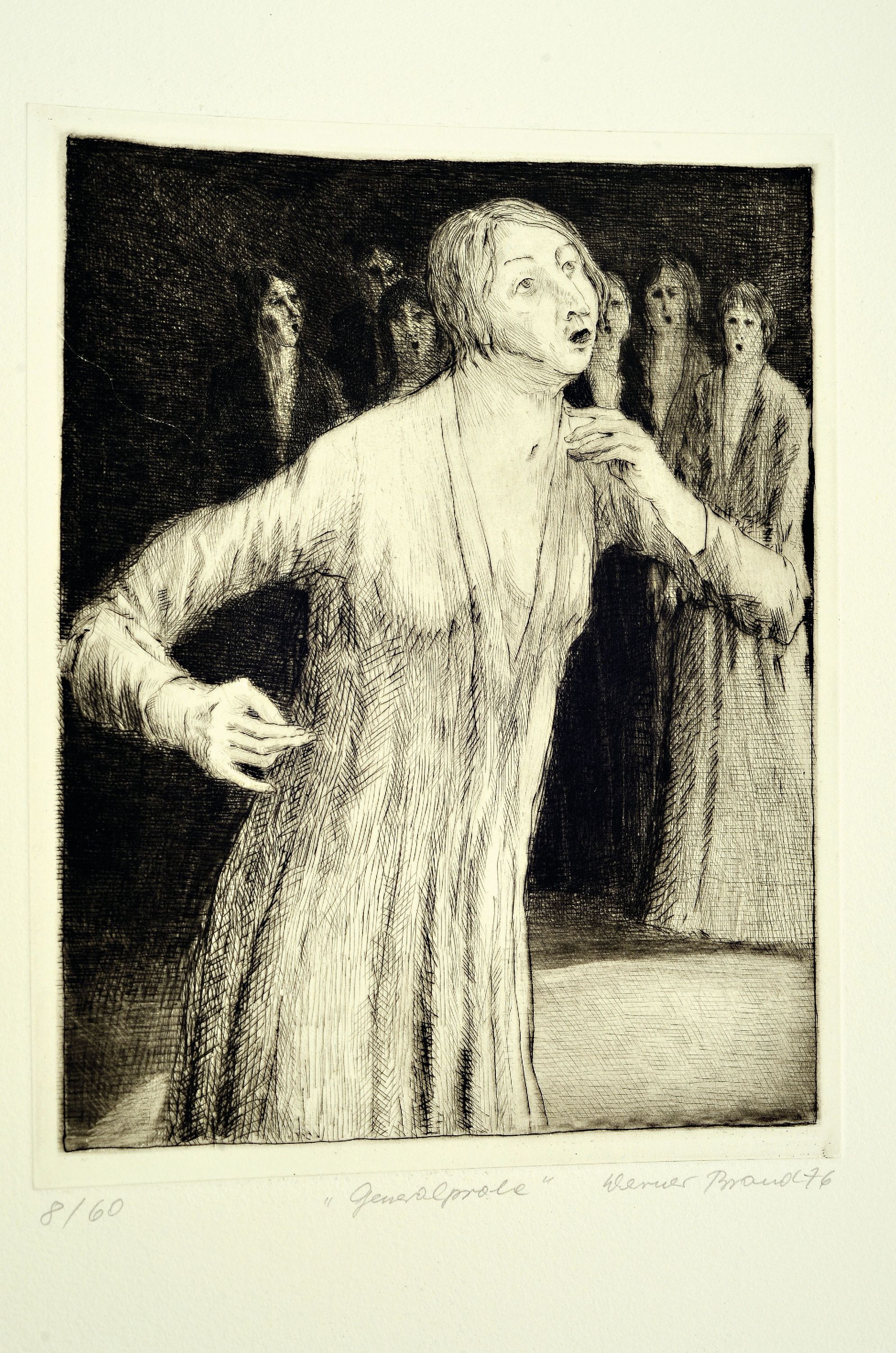 Image 26977352 - Werner Brand, 1933 Löbau-2021 Hochstadt/Pfalz, scenes 76, folder with 6 etchings, all ...