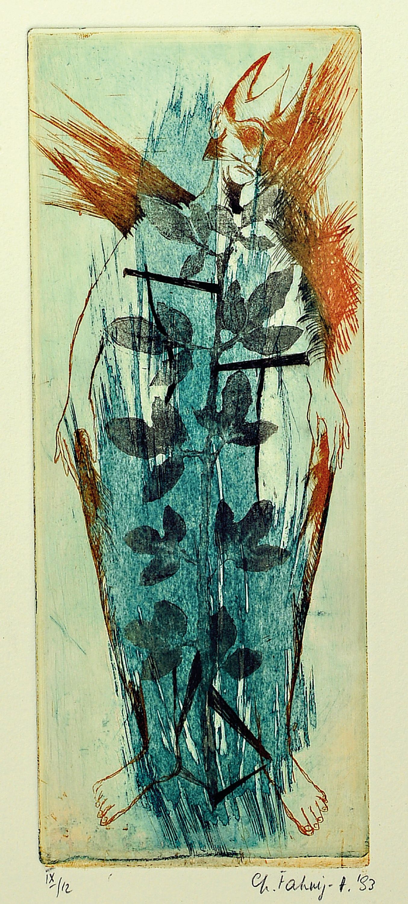 Image 26977356 - Christel Fahrig-Holm, geb. 1953 Krefeld, ansässig in Heidelberg, 3 Farbradierungen: ...