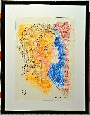 26977351k - Georg Günther Zeuner, 1923 Dresden-2011 Speyer, Das Mädchen, Aquarell auf ...