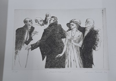 26977352c - Werner Brand, 1933 Löbau-2021 Hochstadt/Pfalz, scenes 76, folder with 6 etchings, all ...