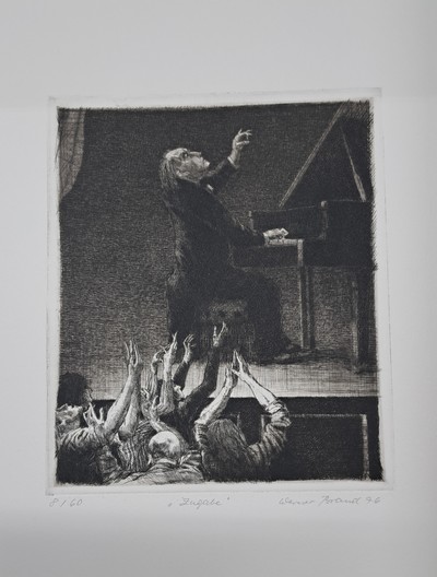 26977352g - Werner Brand, 1933 Löbau-2021 Hochstadt/Pfalz, scenes 76, folder with 6 etchings, all ...