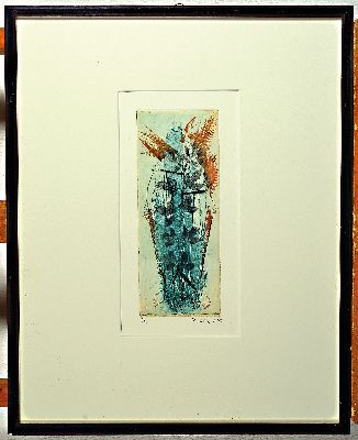 26977356k - Christel Fahrig-Holm, geb. 1953 Krefeld, ansässig in Heidelberg, 3 Farbradierungen: ...