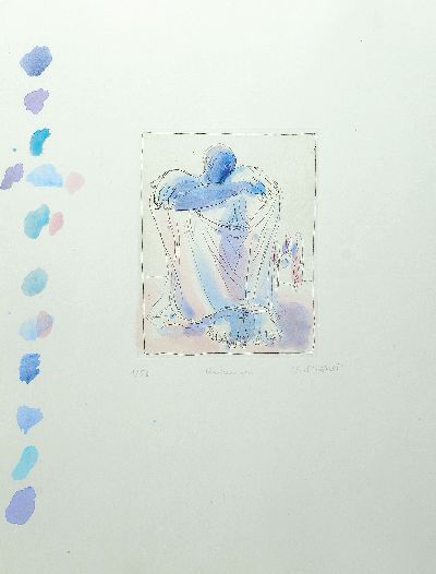 Image Christiane Maether, 1941 Berlin-2024 Mannheim, Ruhende, handkolorierte Radierung, sign., ...