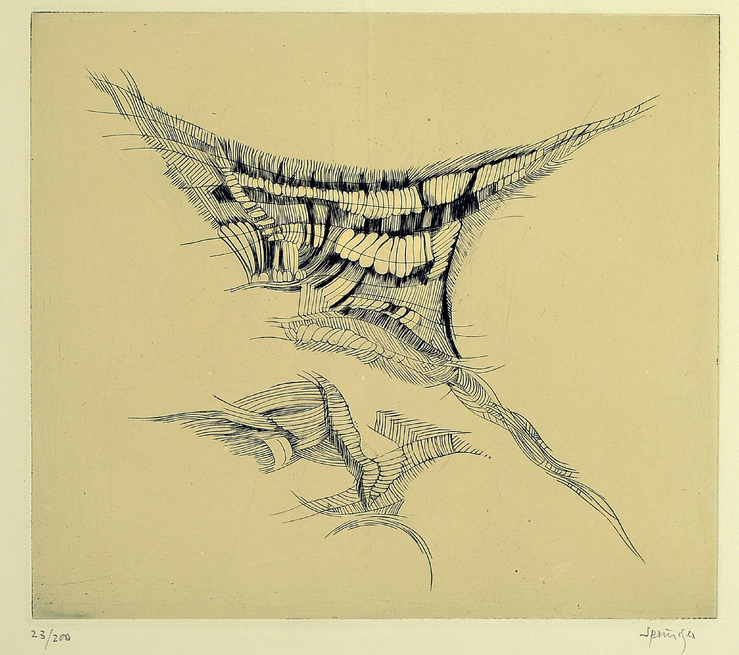 Detail a: Ferdinand Springer, 1907 Berlin-1998 Grasse/ Frankreich, 3 Radierungen: Sonatine, sign., num. 120/120, ca. 29x23cm, PP, u.Gl., R. ca. 57x47cm; 2x ...