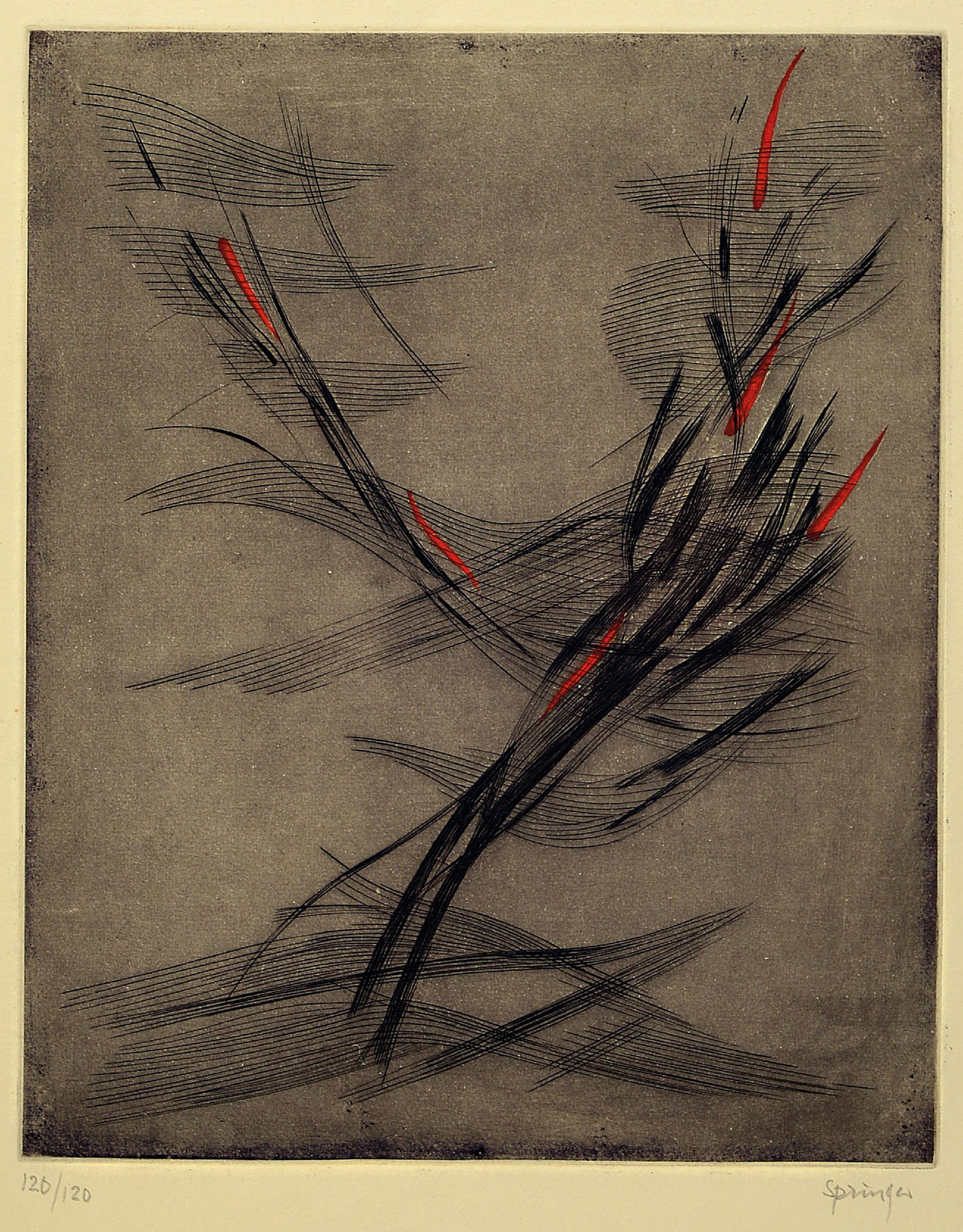 Detail b: Ferdinand Springer, 1907 Berlin-1998 Grasse/ Frankreich, 3 Radierungen: Sonatine, sign., num. 120/120, ca. 29x23cm, PP, u.Gl., R. ca. 57x47cm; 2x ...