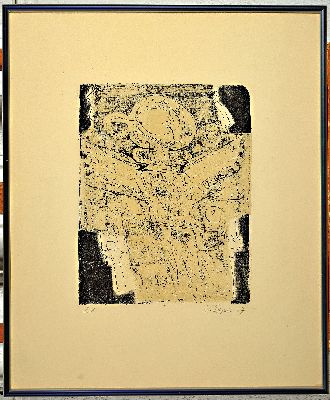 26977624k - Waldemar Epple, 1919-1985 Mannheim, Abstrakte Komposition, Farbradierung, sign. und dat. ...