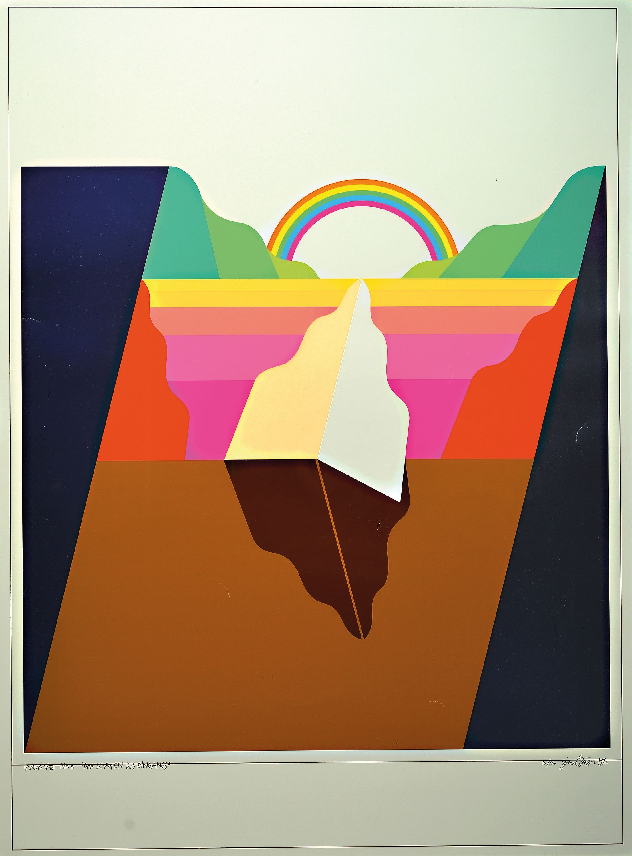 Image 26977876 - Jens Lausen, 1937 Altona-2017 Hamburg, Landkarte Nr. 8 Der Schatten des Eingangs, ...