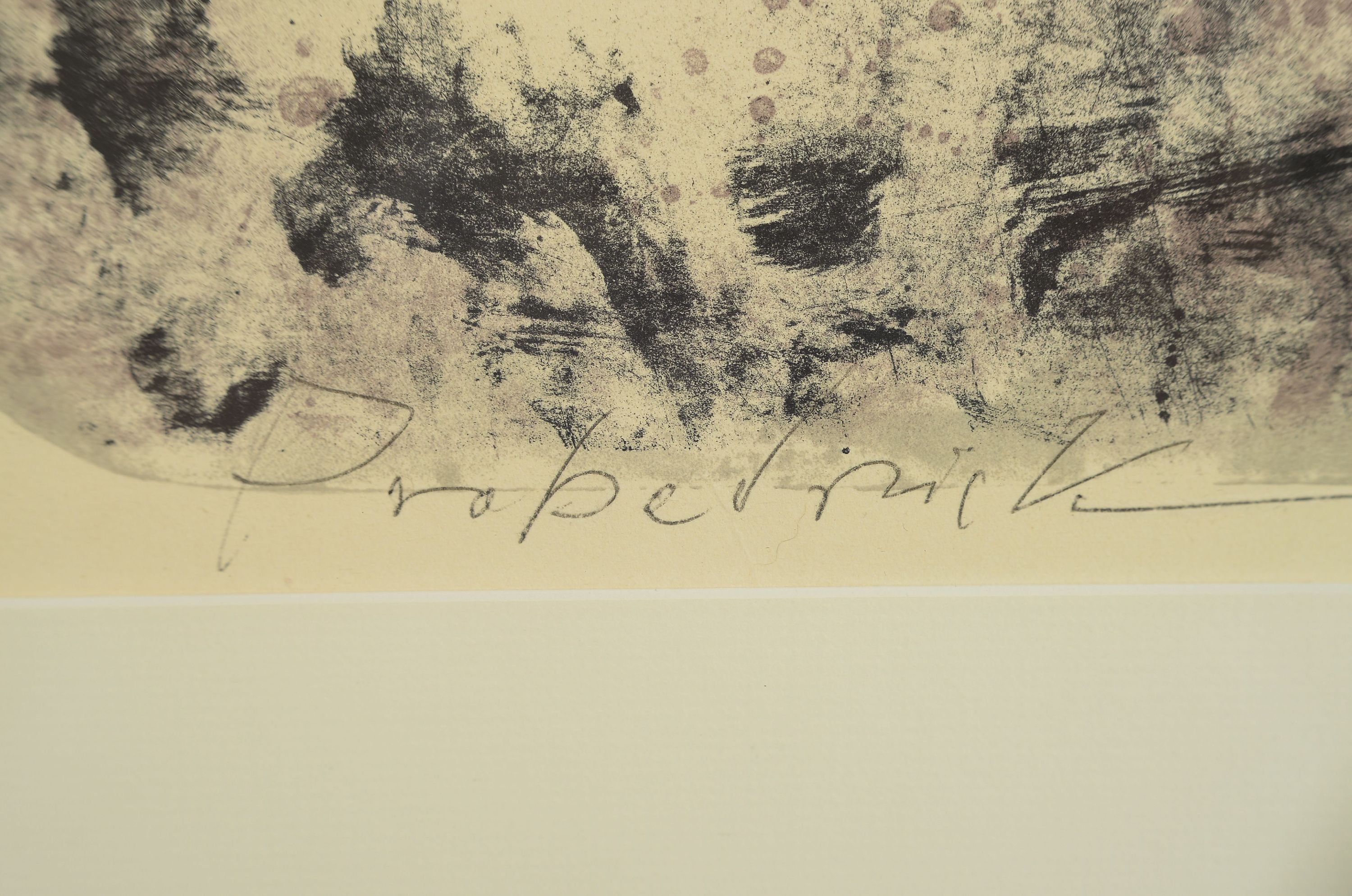 Detail a: Fred Thieler, 1916 Königsberg-1999 Berlin, Abstrakte Komposition, Lithographie, sign. und dat. 61, bez. Probedruck, ca. 43x54cm, PP, u.Gl., R. ca. ...
