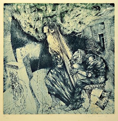 Image Karel Demel, 1942-2024 Prag, Music, Aquatintaradierung, sign. und dat. 79, num. 85/125, ...