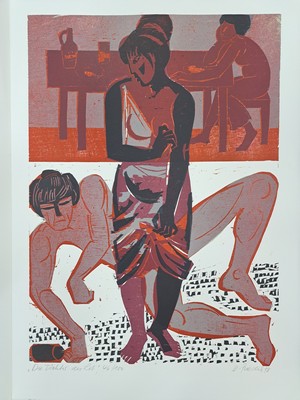 26977864a - Heinz Friedrich, 1924-2018 Schwetzingen, Bibelgeschichten, Mappe m. 6 Farbholzschnitten, ...