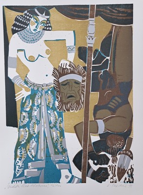 26977864c - Heinz Friedrich, 1924-2018 Schwetzingen, Bibelgeschichten, Mappe m. 6 Farbholzschnitten, ...