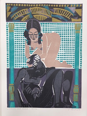 26977864d - Heinz Friedrich, 1924-2018 Schwetzingen, Bibelgeschichten, Mappe m. 6 Farbholzschnitten, ...