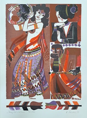 26977864e - Heinz Friedrich, 1924-2018 Schwetzingen, Bibelgeschichten, Mappe m. 6 Farbholzschnitten, ...