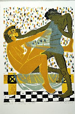 26977864k - Heinz Friedrich, 1924-2018 Schwetzingen, Bibelgeschichten, Mappe m. 6 Farbholzschnitten, ...