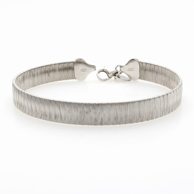 Image 26978105 - Armband, 925er Silber, Karabinerschließe, schraffierte Oberfläche, L. ca. 19 ...