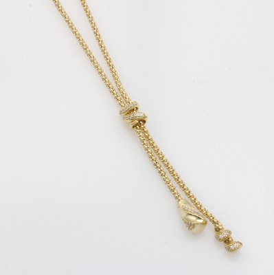 Image 26978125 - Y-Collier mit Zirkonias, 925er Silber verg.,L. ca.44 - 49 cm