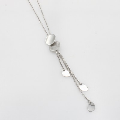 Image 26978151 - Anhänger an Kette, 925er Silber, plättchen- förmige Abhängungen z.T. ...