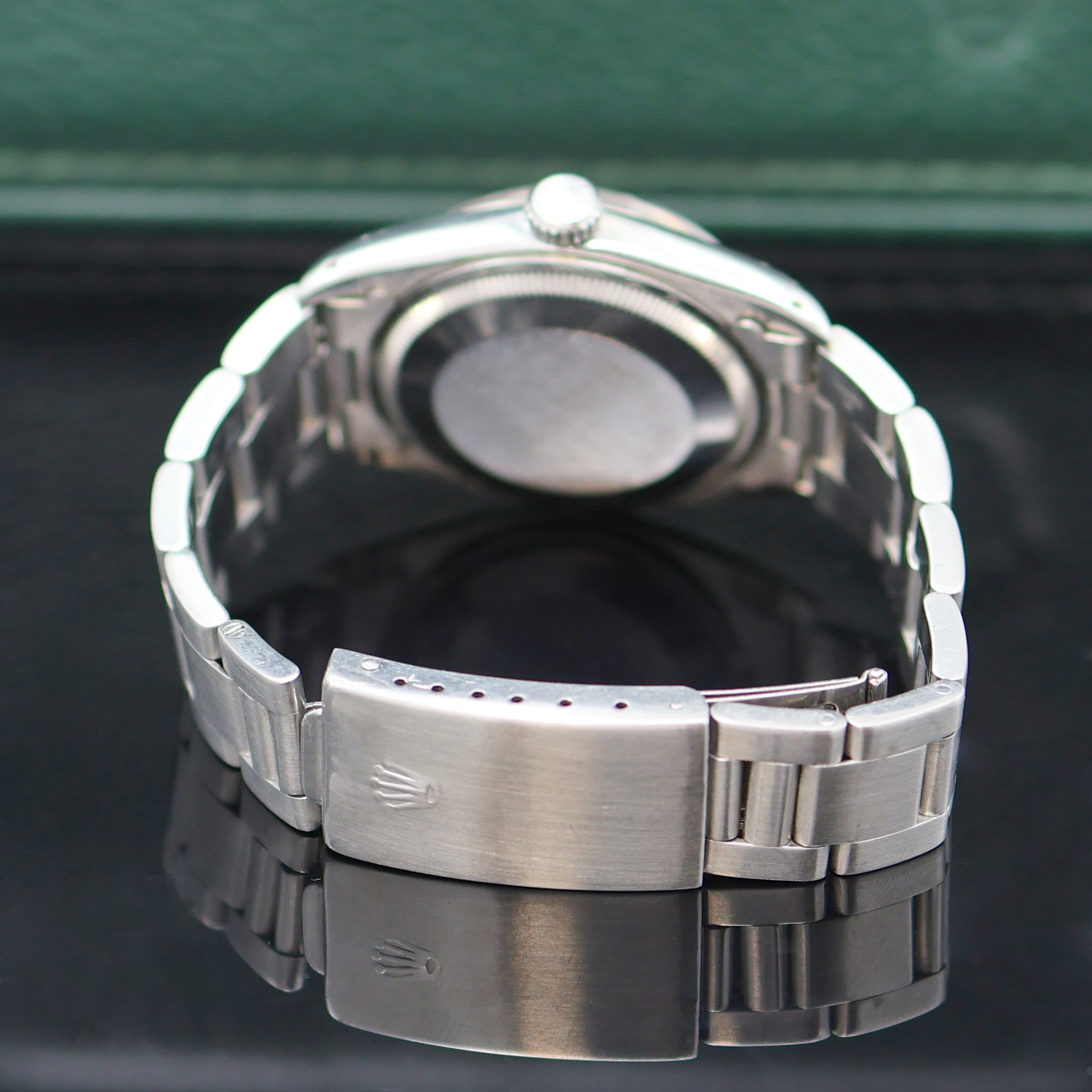 Detail c: ROLEX Herrenarmbanduhr Oyster Perpetual Air- King Date Precision Referenz 5700, Schweiz um 1977, Edelstahlgeh. inkl. Oysterband Ref. 78350 mit ...