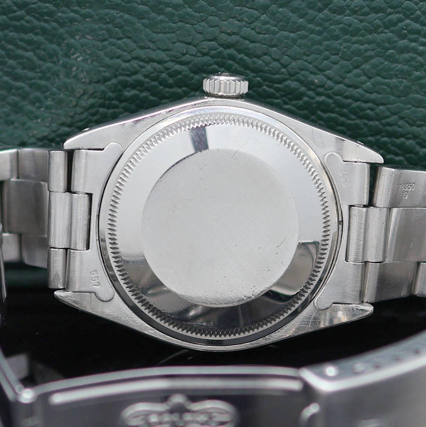 Detail f: ROLEX Herrenarmbanduhr Oyster Perpetual Air- King Date Precision Referenz 5700, Schweiz um 1977, Edelstahlgeh. inkl. Oysterband Ref. 78350 mit ...