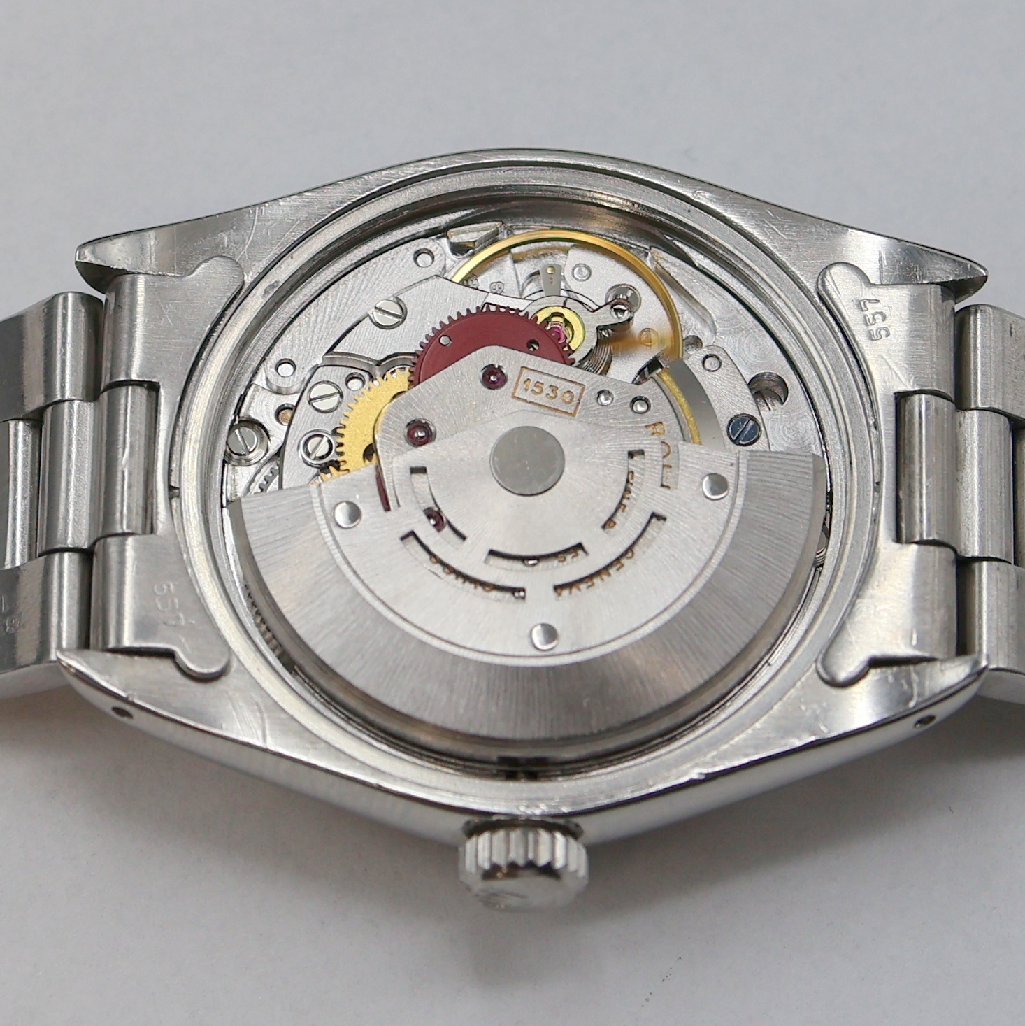 Detail h: ROLEX Herrenarmbanduhr Oyster Perpetual Air- King Date Precision Referenz 5700, Schweiz um 1977, Edelstahlgeh. inkl. Oysterband Ref. 78350 mit ...