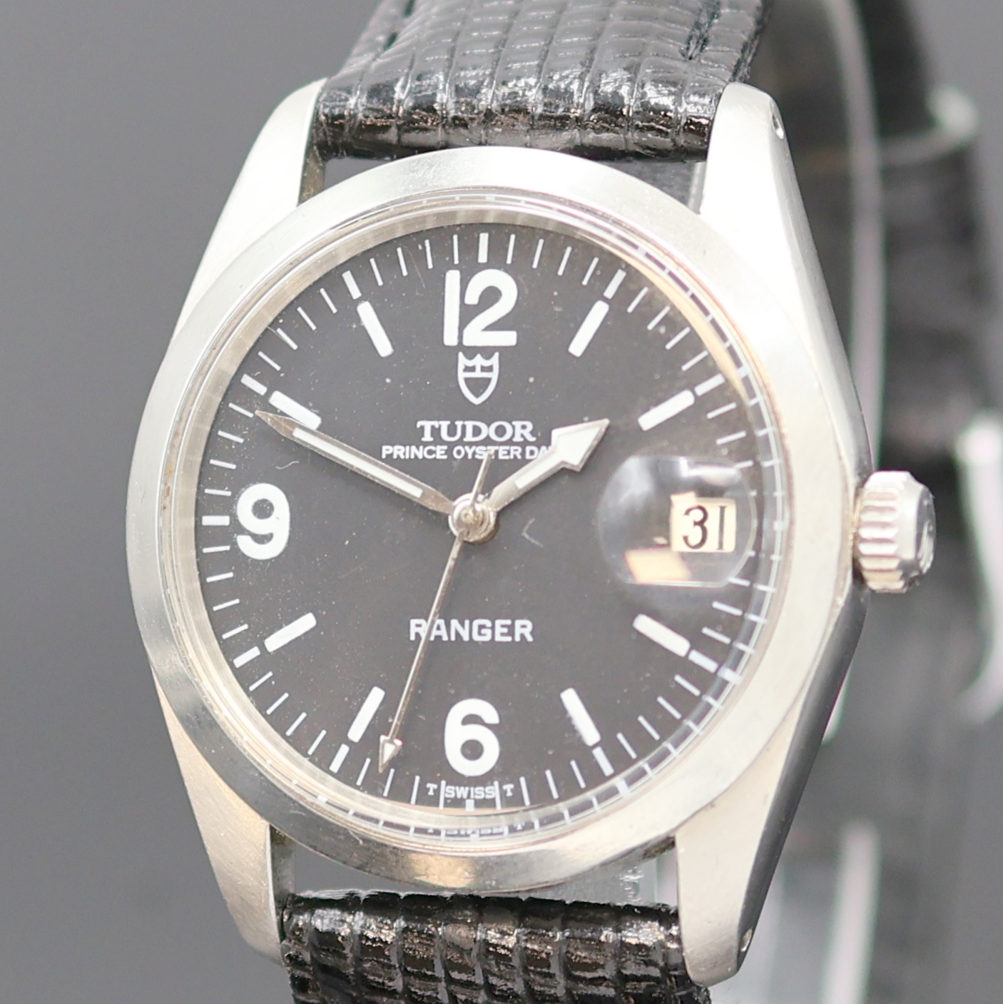 Detail a: TUDOR Herrenarmbanduhr Prince Oysterdate Referenz 19510, Automatik, Schweiz um 1980, Edelstahlgeh., Rolex Boden und Krone verschr., Zifferblatt bez. ...