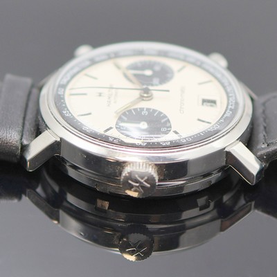 26978702b - HAMILTON Chrono-Matic Armbandchronograph in Stahl, Schweiz um 1970, Automatik, Boden ...