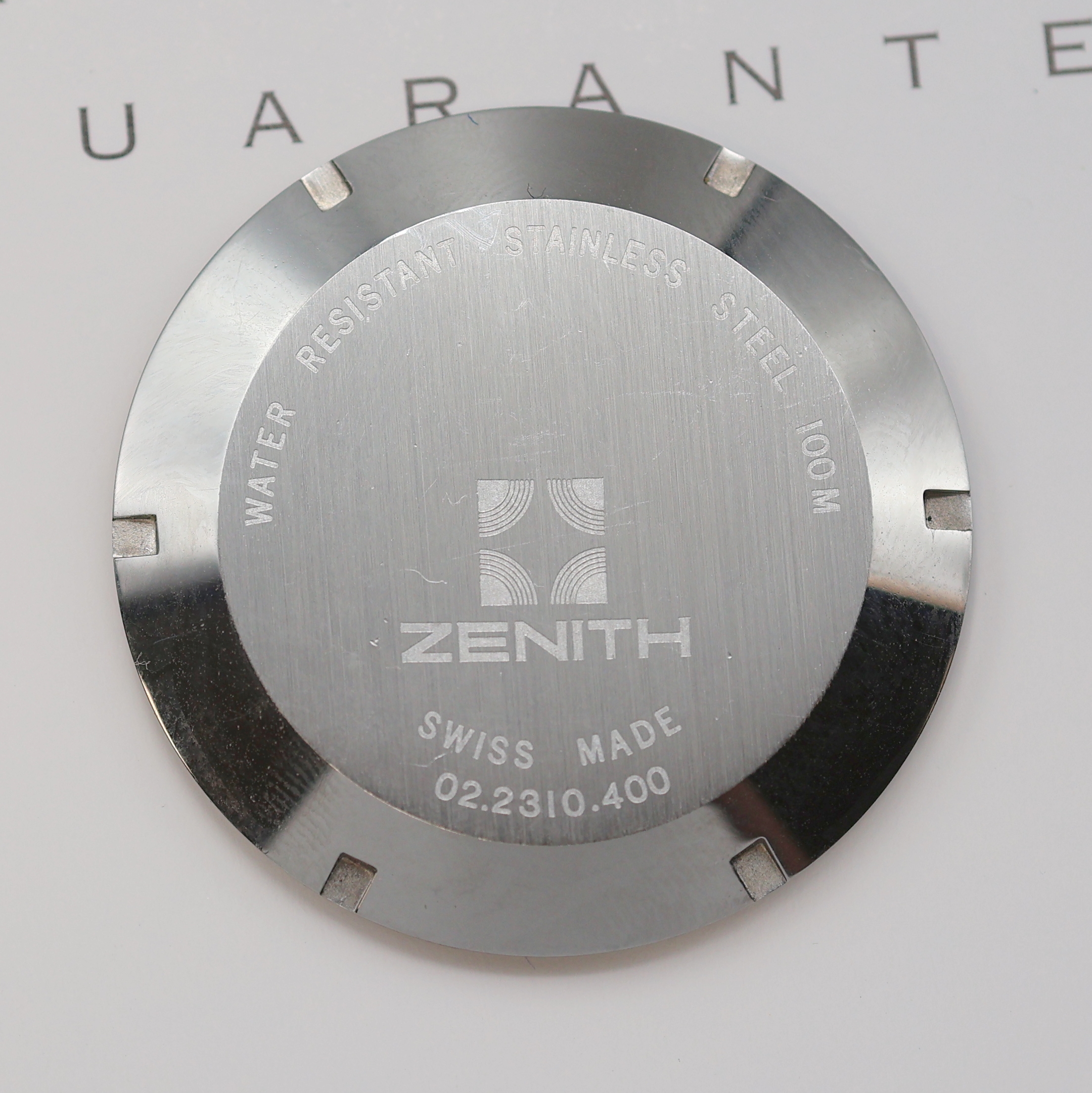 Detail f: ZENITH El Primero De Luca Herrenarmbanduhr mit Chronograph in Stahl Referenz 02.2310.400, Automatik, Boden, Krone und Drücker verschr. (Krone/Tubus ...