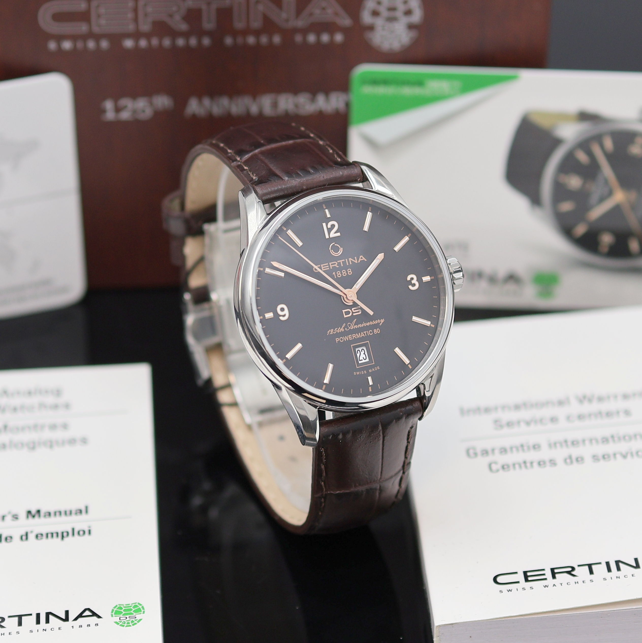Detail b: CERTINA DS auf 5000 Stück limitierte Armbanduhr zum 125. Jubiläum Referenz C026.407.16.057.10, Automatik, Edelstahlgeh. inkl. orig. Lederband m. ...