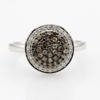 Image Ring mit Brillanten und Diamanten, WG 585/ 000, 27 Brill. zus. ca. 0.16 ct ...