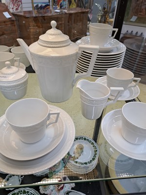 26979214a - Kaffeeservice Kurland, KPM Berlin, 20.Jh., Weißporzellan, Reliefzier, für 12 ...