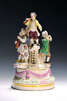 Image 26979353 - Grosse Porzellangruppe, Meissen, 19.Jh., vierfigurige Gärtnergruppe, Kinder beim ...
