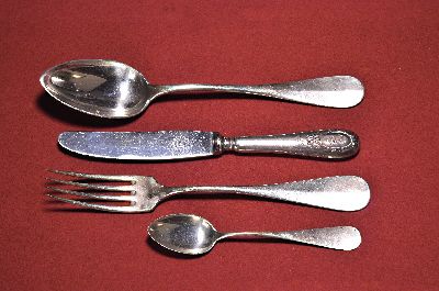 Image 26979421 - Besteck, deutsch, um 1900, 800er Silber, Griffenden rückseitig mit aufgelegter ...