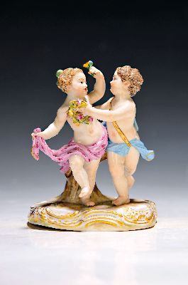 Image 26979481 - Porzellangruppe, Meissen, um 1890/1900, Amorettengruppe, Modellnr. 2996, Entw. Kaendler ...