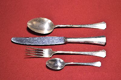Image 26979484 - Besteck, um 1910-20, 800er Silber, 5 Messer, 6 Gabeln, 6 Löffel, 5 ...
