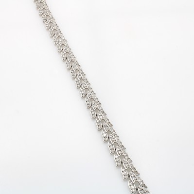 Image 26979526 - Armband mit Brillanten, WG 585/000, anged. Blätterform, 192 Brill. zus. ca. 3.84 ct ...