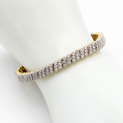 Image 26979536 - Armband mit Brillanten, GG 585/000, 210 Brill. diagonal gef. zus. ca. 2.84 ct feines ...