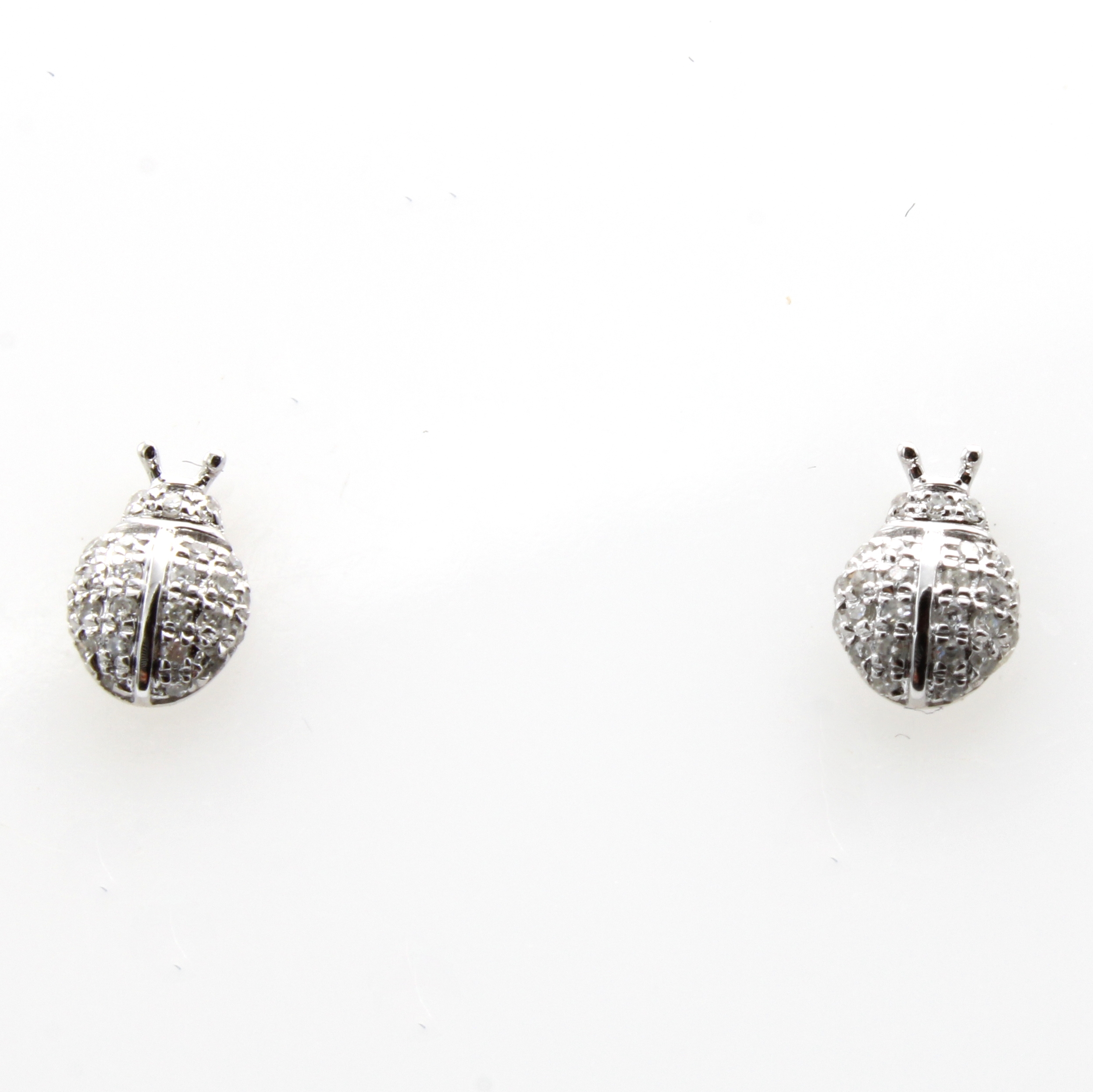 Image 26979633 - Paar Ohrstecker ´Marienkäfer´ mit Brillanten, WG 585/000, Brill. zus. ca. 0.09 ct ...