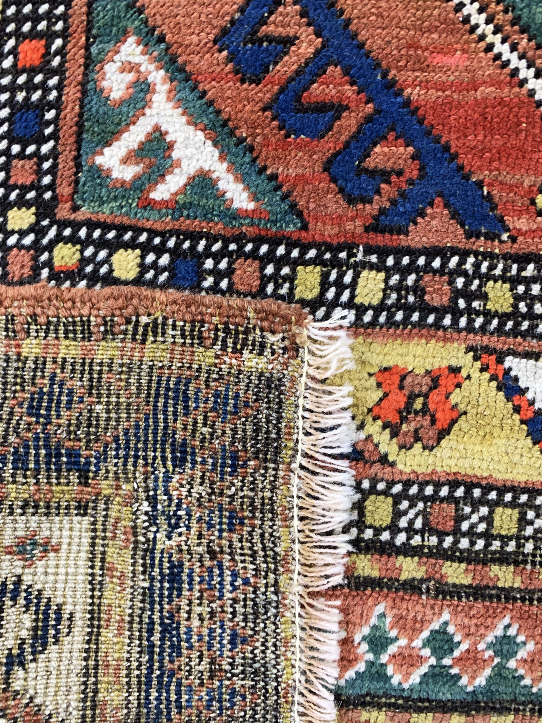 Detail h: "Wolkenband"kazak antik, Kaukasus, 19.Jhd, Wolle auf Wolle, ca. 253 x 134 cm, EHZ: 3