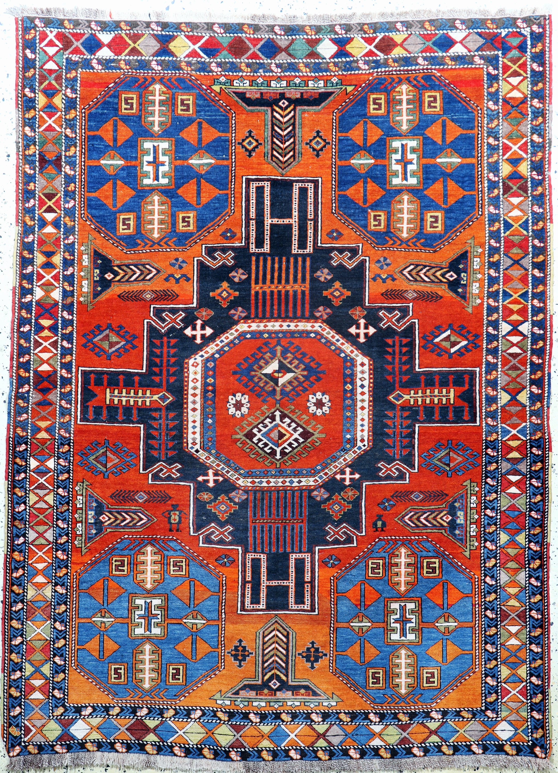 "Tachte"Schirwan antik fein, Kaukasus, 19.Jhd, Wolle auf Wolle, ca. 190 x 140 cm, EHZ: 2-3