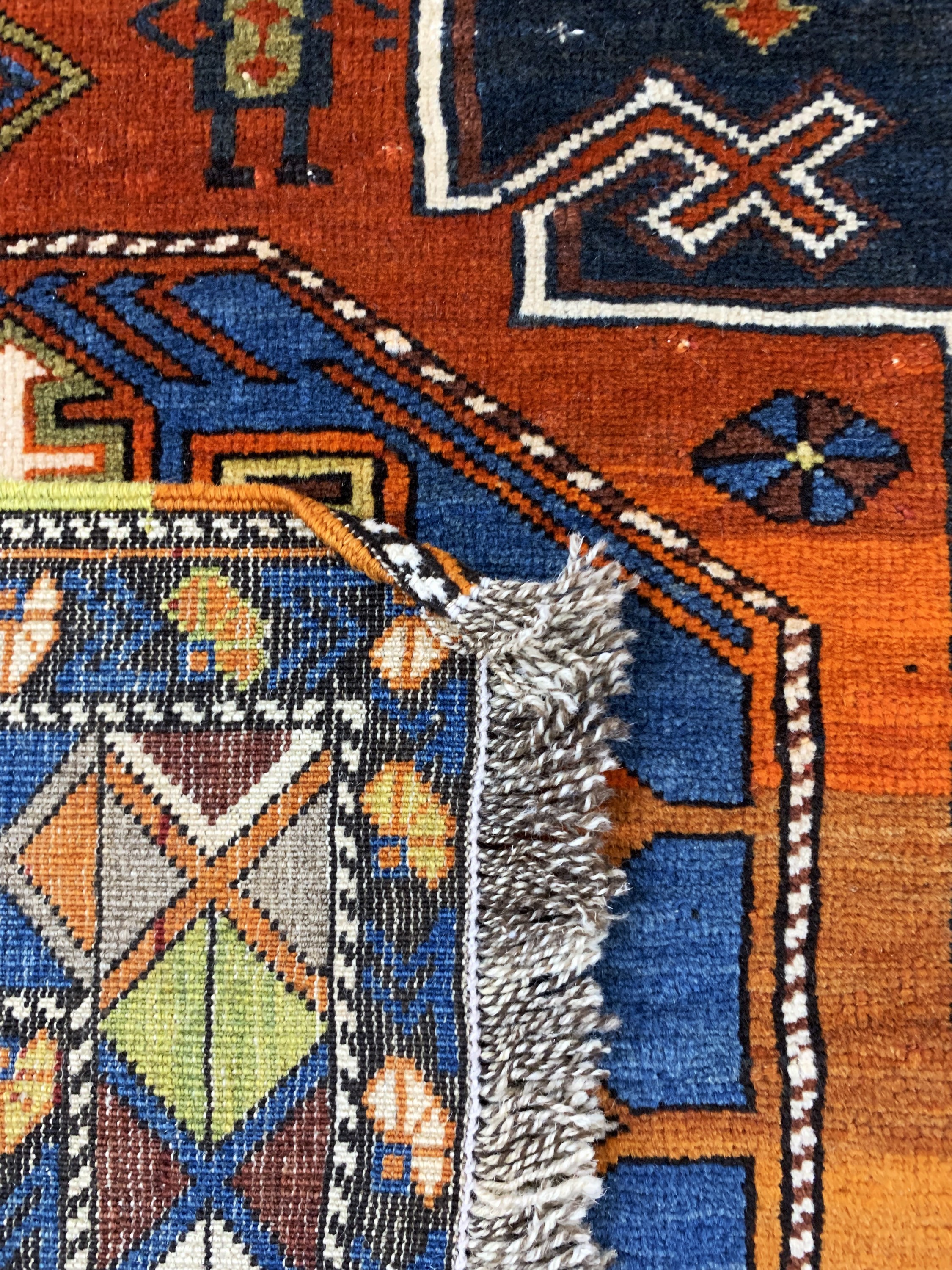 Detail f: "Tachte"Schirwan antik fein, Kaukasus, 19.Jhd, Wolle auf Wolle, ca. 190 x 140 cm, EHZ: 2-3