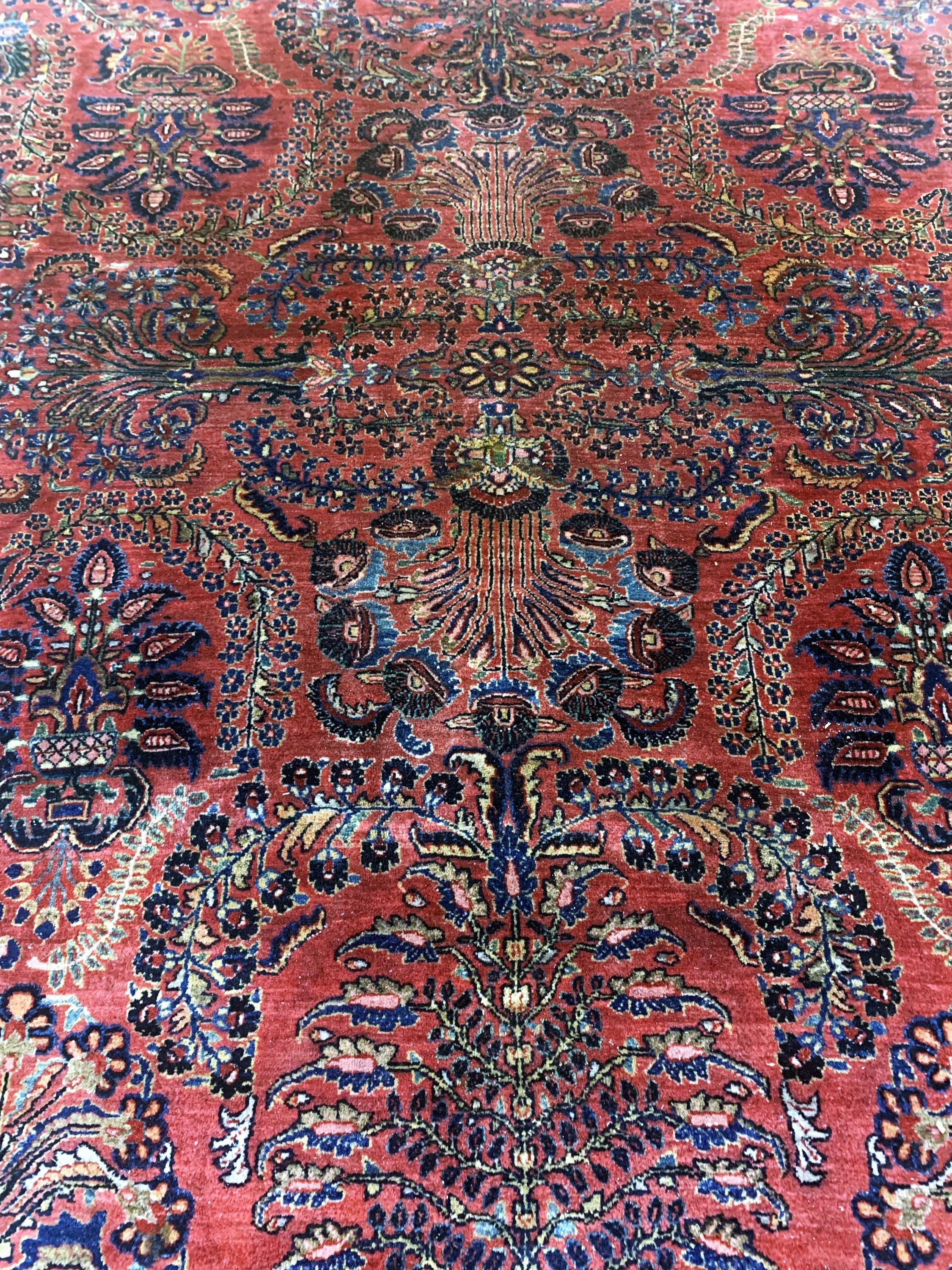 Detail d: Us Re-Import Sarogh antik, Persien, um 1900, Wolle auf Baumwolle, ca. 352 x 275 cm, EHZ: 2