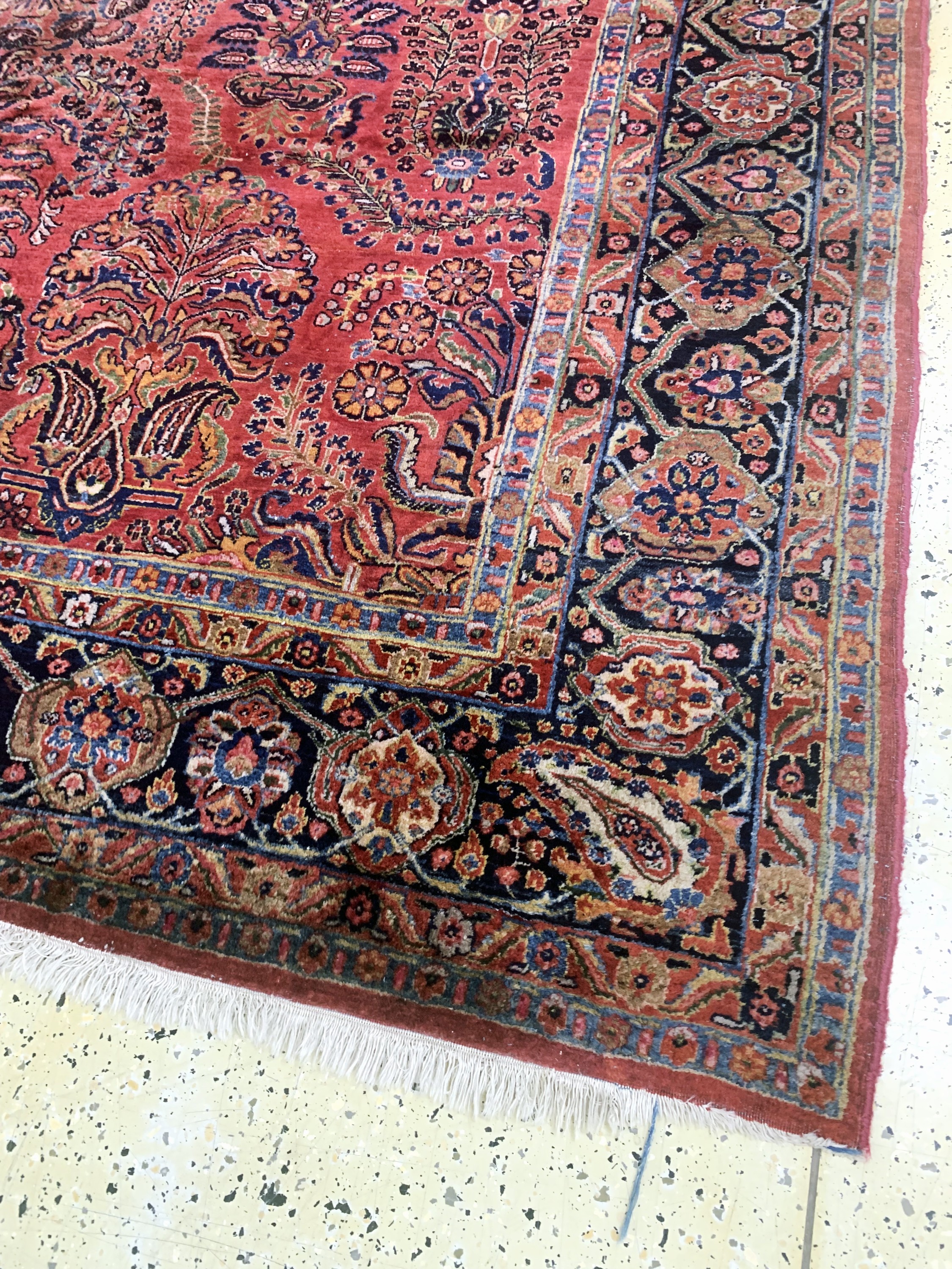 Detail e: Us Re-Import Sarogh antik, Persien, um 1900, Wolle auf Baumwolle, ca. 352 x 275 cm, EHZ: 2
