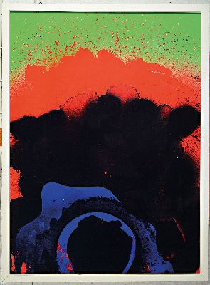 26979638k - Otto Piene, 1928 Laasphe-2014 Berlin, Farbserigraphie, ´Black Hawaii´, 1974, Ed. 23/150, ...