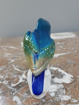 26979639a - Porzellanfigur, Meissen, Eisvogel, 1710-1910, Jubiläumsmarke, naturalistische ...