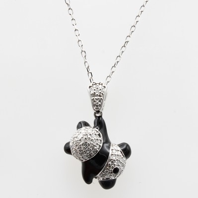 Image Anhänger "Panda Bär" mit Brillanten an Kette, WG 585/000, Brill. ...