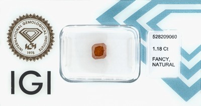Image 26979722 - Loser Diamant, 1.18 ct Natural Fancy Orange Yellow, Cushion Modified Brillant, ...